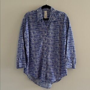 Anthropologie Rise & Shine Button Top